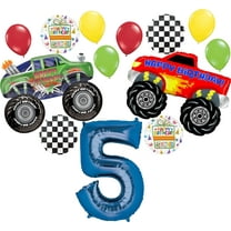 Monster Truck Party Supplies 5th Birthday Balloon Bouquet Decorations