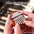 thumbnail image 5 of 8-Key Mini Thumb Piano, Portable Kalimba Musical Instrument for Beginners, Handcrafted Wood Finger Piano with Hanging Rope for Travel and Gift, 2.17-Inch, 5 of 7