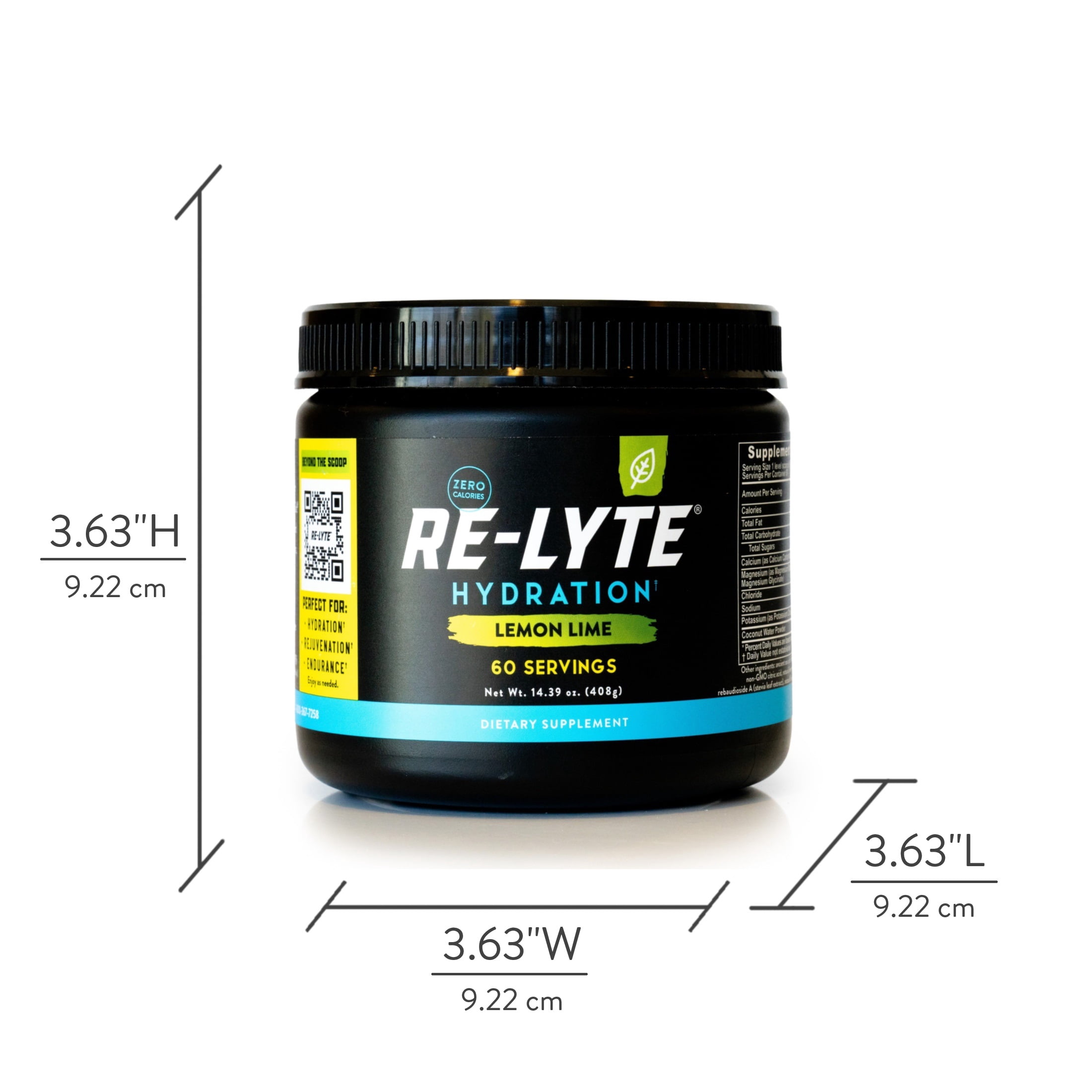 Redmond Re-Lyte® Hydration Drink Mix (Lemon Lime) 14.39 oz Jar
