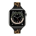 thumbnail image 2 of Nylon solo Loop Slim Strap for Apple watch 7 6 SE band 40mm 44mm 38mm 42mm 45mm 41mm Adjustable Scrunchie Elastic bracelet for iWatch 3 4 5 2 1 - Green Pink, 2 of 8