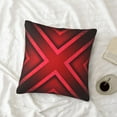 thumbnail image 4 of LNWH Decorative Pillow Covers, Red Grid Design Square Sofa Decorative Knit Pillow Case, 12"x12", 4 of 8