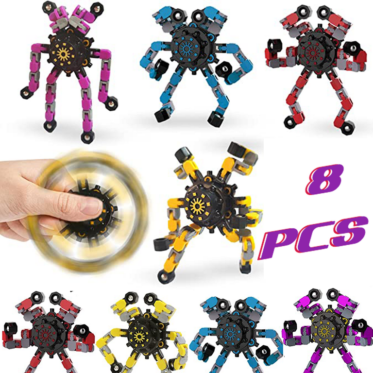 Keychain Spinner Stress Toy Metal Fidget Toys Kid Fingertip
