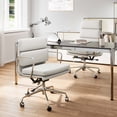 thumbnail image 3 of Cottinch Genuine Leather Office Chair,Ergonomic Upholstered Desk Chair,Swivel Computer Chair,Lumbar Support,High Back,White, 3 of 9