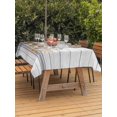 thumbnail image 2 of Outdoor Tablecloth with Umbrella Hole and Zipper, Grey White Pumpkin Rectangle Table Cloth 60x120 Inch Waterproof Tablecloth, Thanksgiving Fall Leaf Stripe Wooden Picnic Table Cover for Patio Camping, 2 of 7