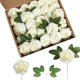thumbnail image 1 of Nvzi 50 rosas artificiales, rosas falsas beige para decoración, rosas de espuma de aspecto real a granel con tallo,arreglos florales para despedida de soltera,decoración del hogar, 1 of 5