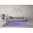 thumbnail image 3 of Ahgly Company Machine Washable Indoor Rectangle Persian Blue Traditional Area Rugs, 5' x 7', 3 of 4