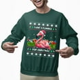 thumbnail image 2 of Christmas Sweatshirt, I Want a Flamingo for Christmas Funny Holiday Sweatshirt, Flamingo Lover Sweatshirt, Cute Bird & Gift Design, Best Friend Gift for Her, 2 of 5