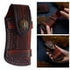 thumbnail image 1 of Funda de cuero PU duradera para cuchillo plegable, funda protectora práctica para cuchillo, funda para cuchillo con cierre a presión, trabilla para perfke cubierta de la vaina, 1 of 7