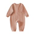 thumbnail image 3 of Jalioing Infant Boys Girls Romper Long Sleeve Cotton Clothes Solid Color Footless Jumpsuit Fall Comfy Bodysuit for Baby, 3 of 6