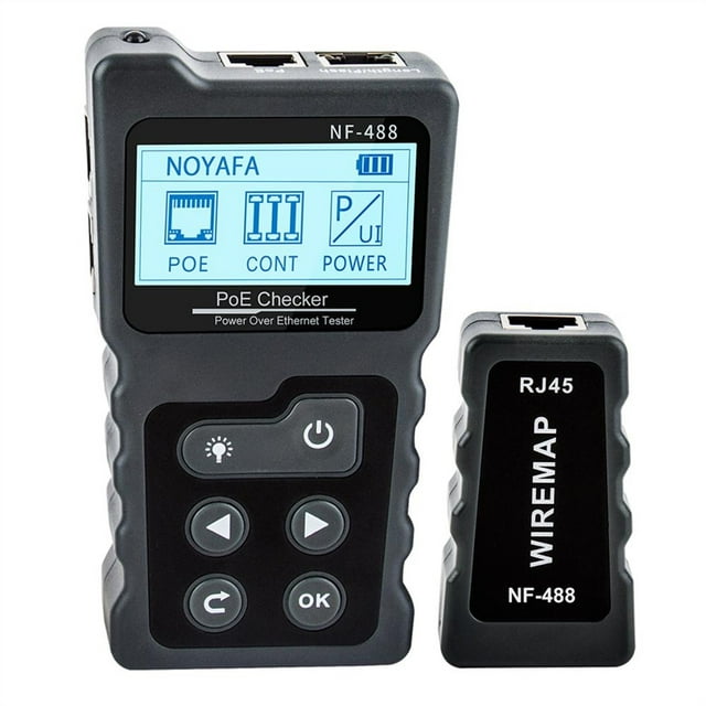 Zilai NF-8209 Traqueur de Câbles à Écran LCD Testeur de Réseau avec Fonction PoE Sac de Transport