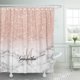 thumbnail image 1 of ABPHQTO Monograma Custom Faux Rose Pink Ombre Marble Peronalized Girly Cortina de ducha 160x180 cm, 1 of 1
