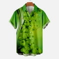 thumbnail image 2 of Midsumdr St. Patrick's Day Shirts for Men Casual Buttons Turndown Collar Shirts with Pocket Short Sleeve Plus Size Comfortable Hawaiian Shirt, 2 of 5