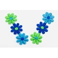 thumbnail image 2 of Light Blue, Dark Blue and Green Triple Daisy Heat Seal Applique, 2 of 2