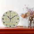 thumbnail image 2 of 10 Inch Mardi Gras Wall Clock, Silent Non Ticking Battery Operated Round Clock for Kitchen Office School Home Decorative, 2 of 7