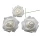 thumbnail image 5 of 50 piezas de flores artificiales Cateissary rosas de simulación de boda interiores Blanco 2Conjunto, 5 of 6