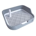 thumbnail image 4 of Soporte para almohadillas de entrenamiento para mascotas, orinal para perros, inodoro con rejillas de malla, inodoro para entrenamiento de mascotas , gris, 4 of 8