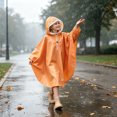 thumbnail image 3 of Fancifize Boys Girls Rain Jackets, Long Sleeve Hooded Raincoat, Kids Waterproof Windproof Outerwear 4-13 Years, 3 of 5