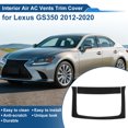 thumbnail image 2 of Marco de cubierta de trim de salida de aire acondicionado Unique Bargains para Lexus GS350 2012-2020, etiqueta de trim de ventilación de aire interior trasero de fibra de carbono negra, 1 set, 2 of 5