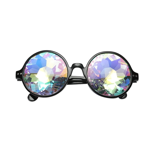 Gafas de sol Hugo Kaleidoscope Rave de caleidoscopio para Cosplay Concierto Negro