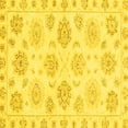 thumbnail image 1 of Ahgly Company Indoor Square Oriental Yellow Traditional Area Rugs, 3' Square, 1 of 4