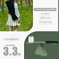 thumbnail image 6 of Whitsunday Camping Table Folding, Outdoor Ultralight Portable Camp Side Table,Small Aluminum Folding Table for Picnic Beach BBQ Cooking Black, 6 of 7