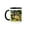 Black/White, variant on 3drose, Brazil, the Pantanal, Brown Capuchin Monkey Eating Fruit in a Tree., 11oz Mug