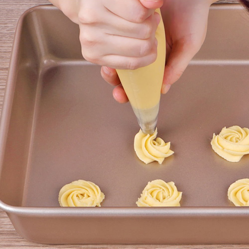 3-Piece Non-Stick Bakeware Set with Cookie Sheets and Cake Pan
