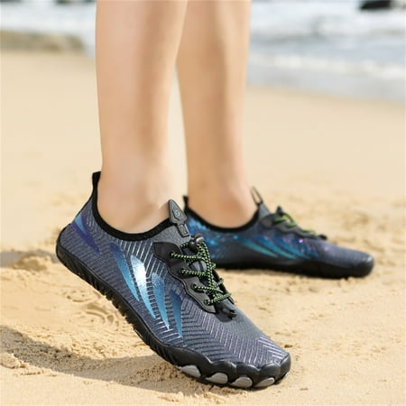 

XIAQUJ Summer Water Shoes Women Shoes Swimming and Diving Shoes Hiking and Tracing Shoes Light Flat Bottom Non Slip and Comfortable Women s Fashion Sneakers Grey 10(42)