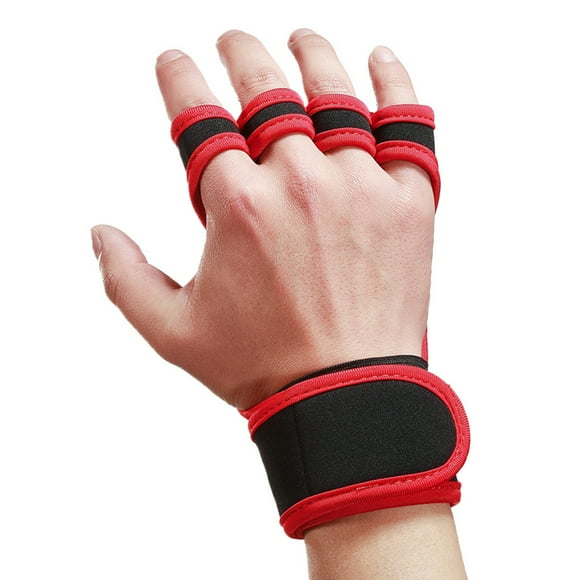 Yeacher Lifting Gloves Workout Gloves with Integrated Wrist Wraps -slip Hand Protector for Weight Lifting Powerlifting Pull Ups
