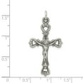 thumbnail image 3 of Sterling Silver Antiqued and Brushed INRI Crucifix Pendant QC8327, 3 of 4