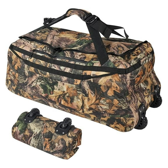 85L/120L/140L Foldable Duffle Bag with Wheels, Large Travel Duffel Bag