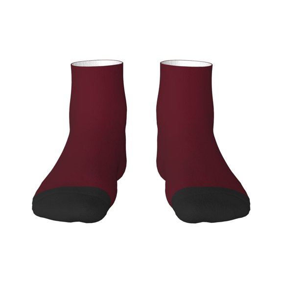 Naloa Maroon Ankle Socks for Women Non Slip Socks No Show Socks Classic Low Cut Casual Socks Casual Socks