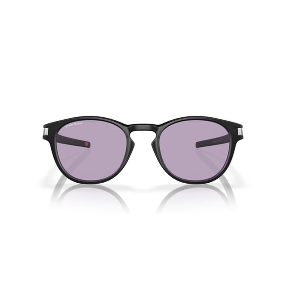 Oakley Sunglasses for Men - OO9349 Latch Low-Bridge Fit Round Sunglasses with Oakley PRIZM Lenses - Matte Black/PRIZM Slate - Size 53