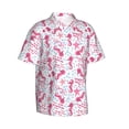 thumbnail image 3 of Xecao Seahorse and Starfish print Hawaiian shirt - a stylish short-sleeve button-down for men, perfect for casual beach and tropical outings., 3 of 9