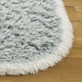 thumbnail image 3 of SAFAVIEH Casablanca Sutton Solid Shag Area Rug, Teal/Ivory, 8' x 10', 3 of 10