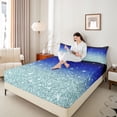 thumbnail image 4 of Castle Fairy Teenagers Bling Glitter Print Full Size Sheets,Dreamy Princess Bed Sheets, 4 of 7