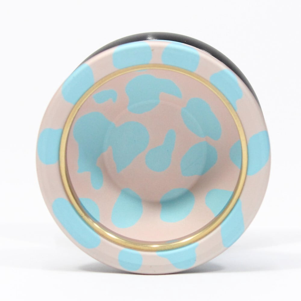 Sengoku Hideyoshi Yo-Yo - Tri-Metal YoYo (Pink Blue Splash w/Black SS and Brass)
