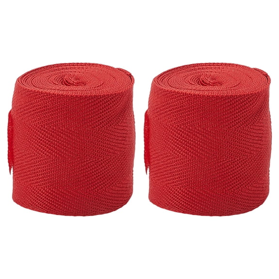 2pcs Boxing Hand Wraps Inner Gloves 120 Inch Thumb Loop Bandages Elasticated Padded Fist Under Mitts Martial Arts Punching Training(Red)
