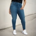 thumbnail image 4 of Womens Pants Trendy Spring Plus Size Jeans High Waisted Pull On Leggings Stretchy Denim Skinny Jeggings Thermal Workouts Leisure Trousers, 4 of 5