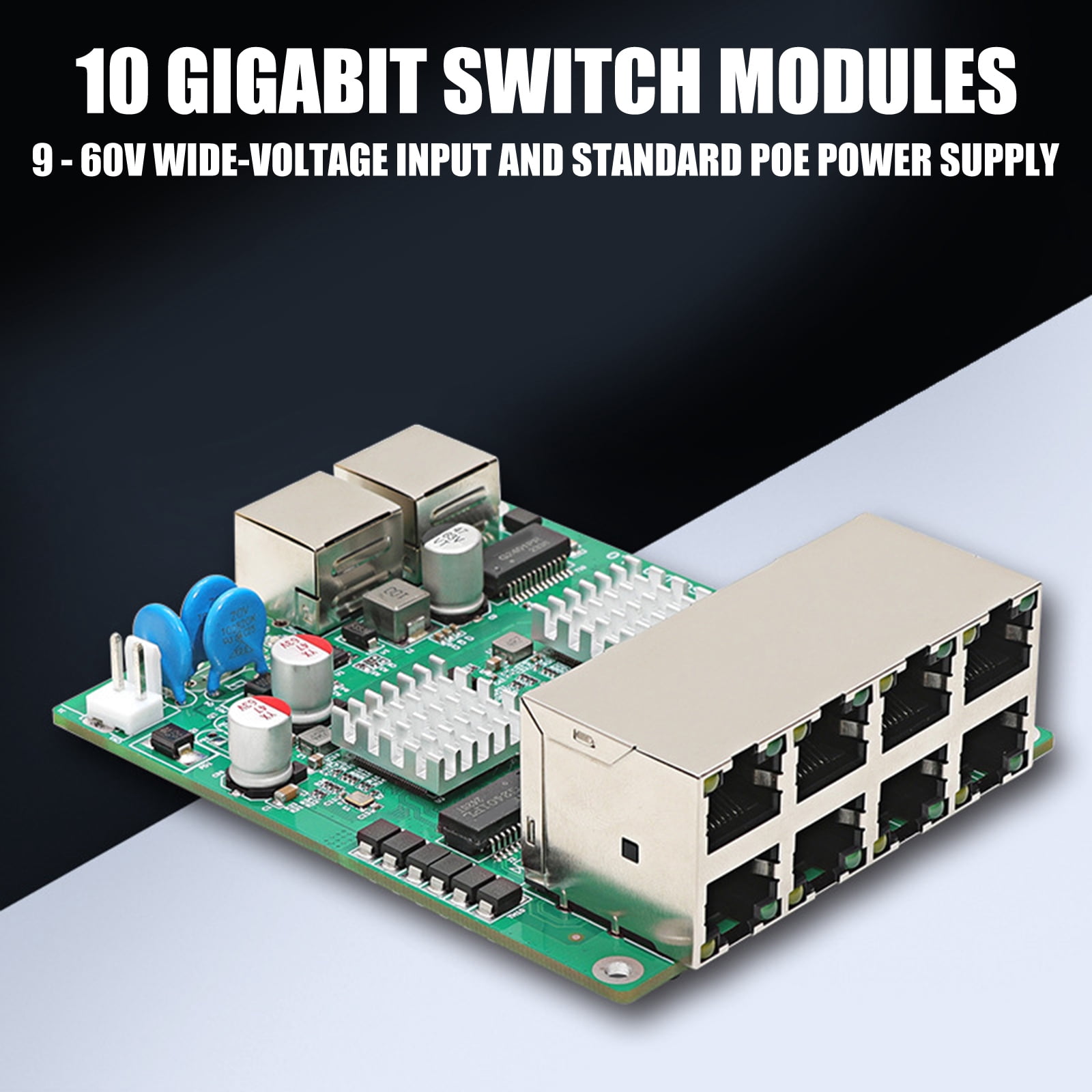 10 Port Gigabit Ethernet Switches With 8 PoEs Port Design For Home Offices And Surveillances Systems