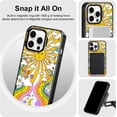 thumbnail image 7 of Magnetic Case for iPhone 14 Pro Max, 10ft Military-Grade Protection, Compatible with Magsafe, Shockproof Phone Case for iPhone 14 Pro Max - 70's Psychedelic Groovy Art - Clear Black, 7 of 7