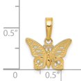thumbnail image 2 of 14K Yellow Gold Butterfly Charm Polished Pendant, 2 of 3