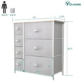thumbnail image 3 of DWVO 7 Drawers Dresser Storage Tower Bedroom Office Bedside Unit Furniture Gray, 3 of 12