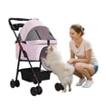 thumbnail image 5 of Dapmiu Pet Stroller with Removable Carrier,8KG Capacity Dog & Cat Stroller,Foldable with 360 Wheels & Safety Belt - Breathable Mesh,Large Storage Basket,Ideal for Walking,Shopping, and Travel, 5 of 8