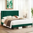 Flolinda King Bed Frame Upholstered Bed Frame with Vertical Channel