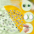 thumbnail image 4 of 60 Styles Plant Teardrop Glass Cabochons Green Plants Theme Cabochons Leaf Flatback Dome Cabochons Mosaic Tile for Craft Photo Pendant Necklace Earring Keychain Jewelry Making 25x18mm, 4 of 6