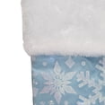 thumbnail image 3 of Northlight 19" LED Lighted Blue Iridescent Glittered Snowflake Christmas Stocking, 3 of 3