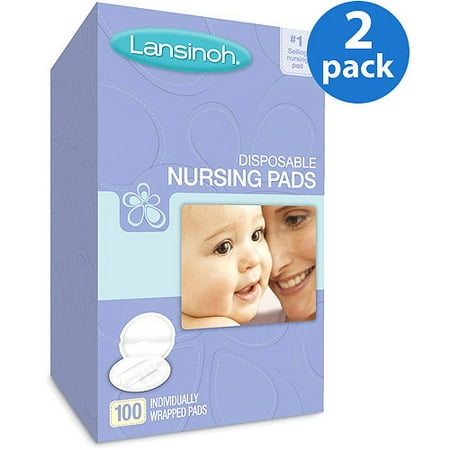 (2 Pack) Lansinoh Disposable Nursing Pads - 100 (Best Disposable Breast Pads)