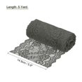 thumbnail image 2 of Uxcell 5.9 inch Wide Polyester Floral Pattern Lace Trim Ribbon for Sewing Making Dark Gray 5 Yard, 2 of 7