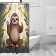 thumbnail image 2 of Coolnut Shower Curtain Cute Sloth Bathroom Decor Watercolor Shower Curtain Sets Fabric Cloth Bathroom Curtains with Hooks 60x72 Inch, 2 of 6